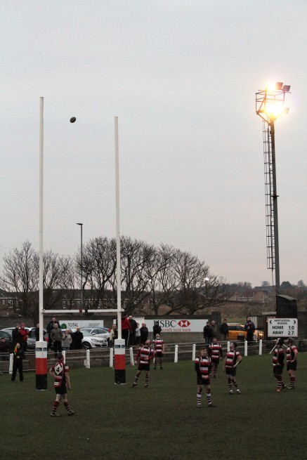 One of the floodlights at Hartlepool Rovers' Friarage ground.
